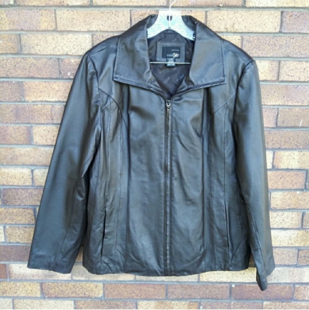 East 5th Women's Brown Leather Jacket Like new XL